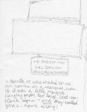 Sketch of Road Sign from Nashville Show Sketch of Road Sign from Nashville Show